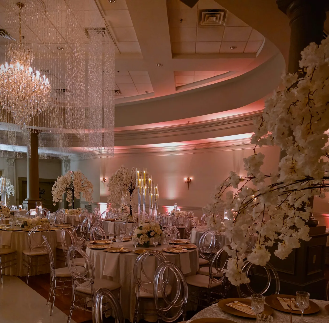 Event décor setup at Spring Hall Event Venue in Atlanta, Georgia
